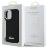 42663 6 guess silikonovy napis metal logo ram guhcp16msmbslk puzdro pre iphone 16 plus cierna