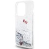 57408 1 hello kitty kryt hardcase liquid glitter charms kitty head pre iphone 13 pro strieborny