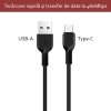 10591 1 hoco datovy kabel flash x20 usb a na usb typu c 10w 2a 2 0 m cierny