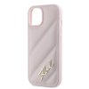 46062 1 karl lagerfeld diagonal quilted script kryt na iphone 15 plus klhcp15mpqdsmgp ruzovy