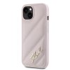 46062 6 karl lagerfeld diagonal quilted script kryt na iphone 15 plus klhcp15mpqdsmgp ruzovy