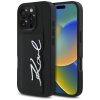 55119 karl lagerfeld hardcase leather cardslot klhcp16lpgpvksk kozene tvrde puzdro s priecinkom na karty a metal signature pre iphone 16 pro cierne