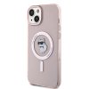 56253 4 karl lagerfeld iml magsafe klhmp15mhfccnop ochranny kryt s magsafe a motivom choupette pre iphone 15 plus ruzovy