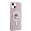 56253 5 karl lagerfeld iml magsafe klhmp15mhfccnop ochranny kryt s magsafe a motivom choupette pre iphone 15 plus ruzovy