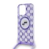 45054 3 karl lagerfeld iml magsafe crossbody kryt na iphone 15 pro klhmp15lhckcklcu fialovy monogram karl choupette hlava