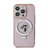42984 4 karl lagerfeld pevny kryt s prstenom a magsafe na iphone 15 pro klhmp15lhmrskcp ruzovy karl choupette