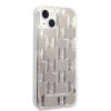 46173 5 karl lagerfeld pevny kryt s tekutymi trblietkami na iphone 14 plus klhcp14mlmnms strieborny monogram