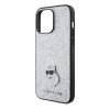 46245 5 karl lagerfeld pevny trblietavy kryt na iphone 15 pro max klhcp15xgcnpsg strieborne logo choupette