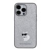 46245 1 karl lagerfeld pevny trblietavy kryt na iphone 15 pro max klhcp15xgcnpsg strieborne logo choupette