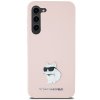 48267 2 karl lagerfeld silicone klhcs23msmhcnpp kryt na samsung galaxy s23 plus ruzovy choupette kovovy odznak