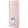 48267 1 karl lagerfeld silicone klhcs23msmhcnpp kryt na samsung galaxy s23 plus ruzovy choupette kovovy odznak