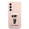 48279 1 karl lagerfeld silicone klhcs23msnikbcp kryt na samsung galaxy s23 plus ruzovy ikonik
