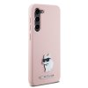 48288 2 karl lagerfeld silicone klhcs23ssmhcnpp kryt na samsung galaxy s23 ruzovy choupette kovovy odznak