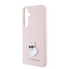 48204 5 karl lagerfeld silicone klhcs24msmhcnpp kryt na samsung galaxy s24 plus ruzovy choupette kovovy odznak