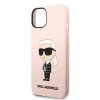 45828 1 karl lagerfeld silikonovy kryt na iphone 14 plus klhcp14msnikbcp ruzovy ikonik