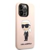 45801 6 karl lagerfeld silikonovy kryt na iphone 14 pro klhcp14lsnikbcp ruzovy ikonik