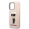 45801 1 karl lagerfeld silikonovy kryt na iphone 14 pro klhcp14lsnikbcp ruzovy ikonik