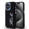 45864 karl lagerfeld silikonovy kryt na iphone 15 pro klhcp15lscmsmvk metal script logo