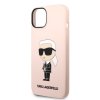43062 3 karl lagerfeld silikonovy kryt s magsafe na iphone 14 plus klhmp14msnikbcp ruzovy ikonik