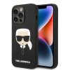 43071 karl lagerfeld silikonovy kryt s magsafe na iphone 14 pro klhmp14lslkhbk karlova hlava cierny
