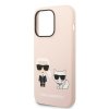 42963 3 karl lagerfeld silikonovy kryt s magsafe na iphone 14 pro max klhmp14xsskci svetloruzovy karl choupette