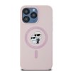 45228 2 karl lagerfeld silikonovy kryt s magsafe na iphone 15 pro klhmp15lscmkcrhp ruzovy karl choupette