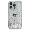 45486 2 karl lagerfeld trblietavy kryt s tekutinou a magsafe na iphone 16 pro max klhmp16xlgchsgh priesvitna choupette hlava