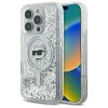 45486 karl lagerfeld trblietavy kryt s tekutinou a magsafe na iphone 16 pro max klhmp16xlgchsgh priesvitna choupette hlava