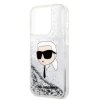 46116 1 karl lagerfeld trblietavy pevny kryt klhcp14llnkhch na iphone 14 pro strieborny karl head