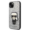 43164 4 karl lagerfeld trblietavy pevny kryt klhcp14mgfkpg na iphone 14 plus ikonik so striebornymi vlockami