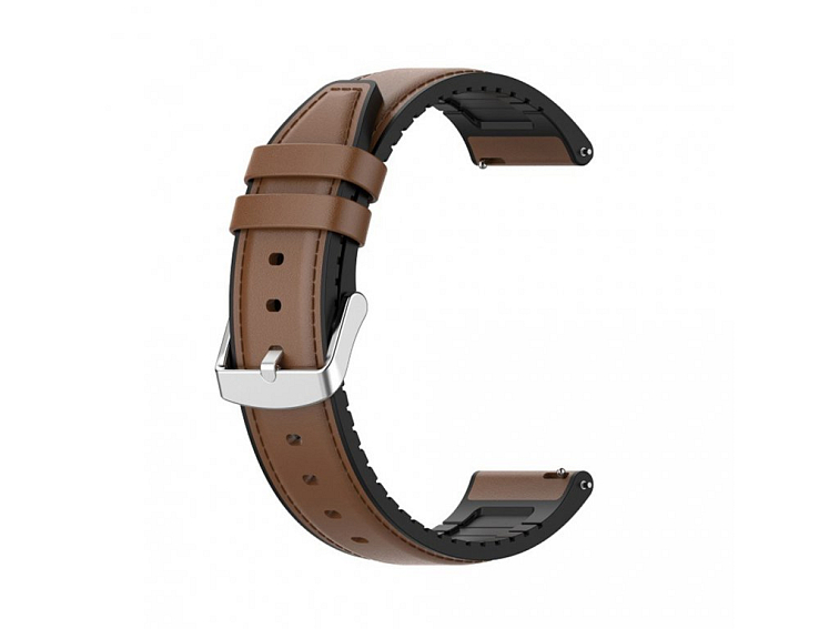 Techsuit Remienok 20mm (W007) - Samsung Galaxy Watch 4/5/Active 2, Huawei Watch GT 3 (42mm)/GT 3 pre (43mm) - hnedá