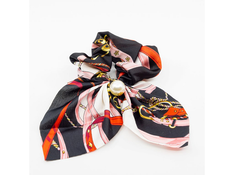 Girly Gumička Bow čierno-ružová