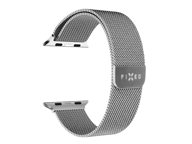 Fixed Mesh Remienok 35mm - Apple Watch 1/2/3/4/5/6/7/8/9/10/SE/SE 2/Ultra/Ultra 2 (42/44/45/46/49mm) - Strieborná
