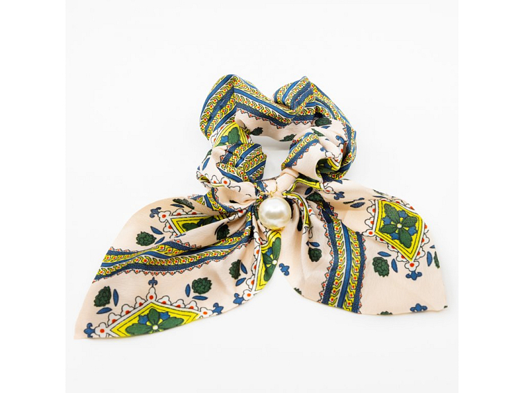 Girly Gumička Bow béžová