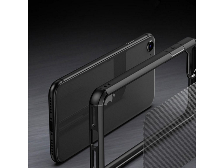 Techsuit CarbonFuse - kryt na Iphone 11 pro - čierny