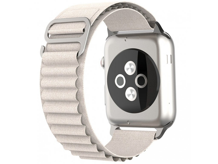 Techsuit Remienok na hodinky (W037) - Apple Watch 1/2/3/4/5/6/7/8/SE/SE 2 (38/40/41 mm) - Hviezdne biely