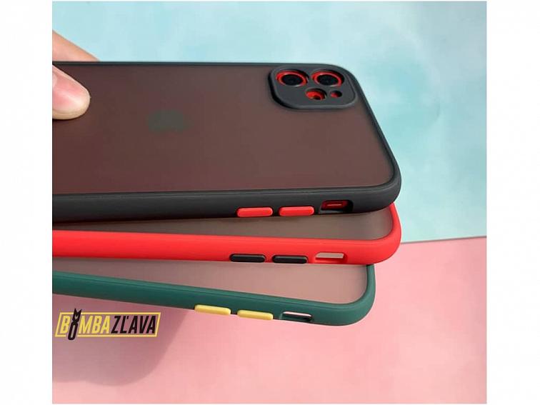 Kvalitný TPU obal matný pre iPhone - červený