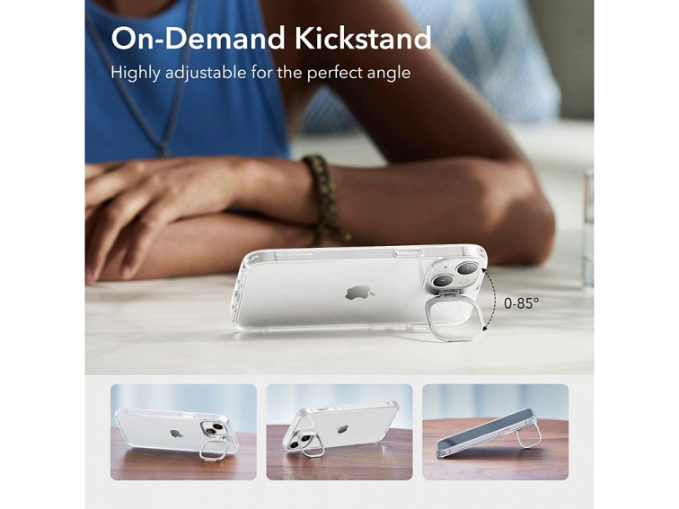 ESR Classic Kickstand ochranný kryt pre iPhone 14/13 (čiré)