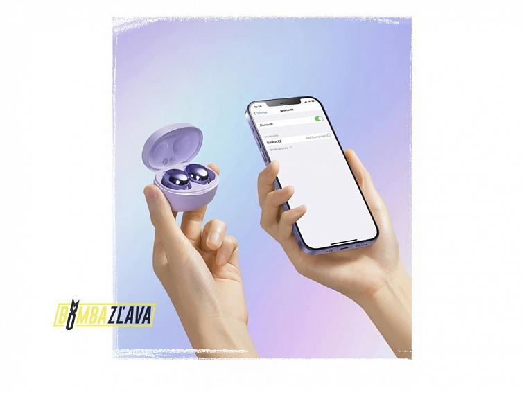 Bezdrôtové rýchlonabíjacie slúchadlá s aplikáciou Bowie E2 biele