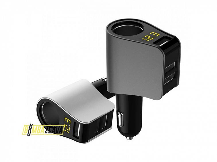 Nabíjačka do auta- LED, 3x USB