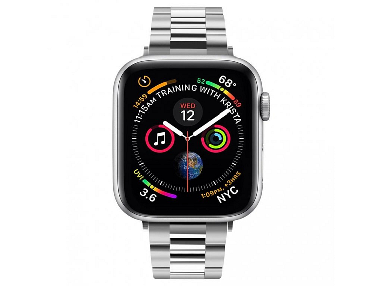 Spigen Modern Fit remienok pre - Apple Watch 1/2/3/4/5/6/7/8/SE/SE 2 (38/40/41 mm) - Strieborná