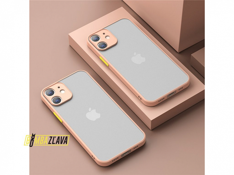 Kvalitný TPU obal matný pre iPhone - ružový