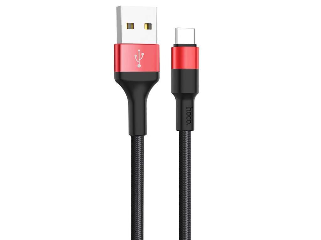 Hoco Dátový kábel Xpress charge (X26) - USB-A na USB Type-C, 10W, 2A, 1,0 m - čierny / červený