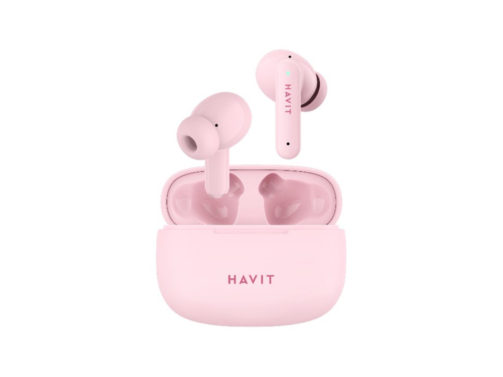 Havit - Wireless Earbuds (TW967 Pro) - with Microphone, Bluetooth 5.3, True Wireless Stereo, Type-C, 300mAh - Pink