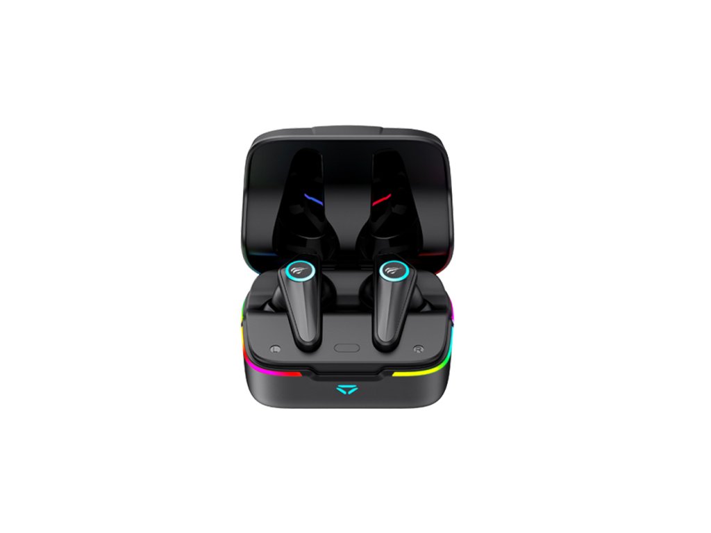 Havit - Wireless Earbuds (TW952 PRO RGB) - for Gaming, Type-C, Bluetooth 5.0, ENC, TWS, RGB, Microphone, FPC, 470mAh - Black