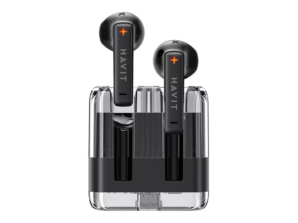 Havit - Wireless Earbuds (TW981) - Type-C, Bluetooth 5.3, TWS, Microphone, Transparent Shell, 13mm Drivers, 300mAh - Black