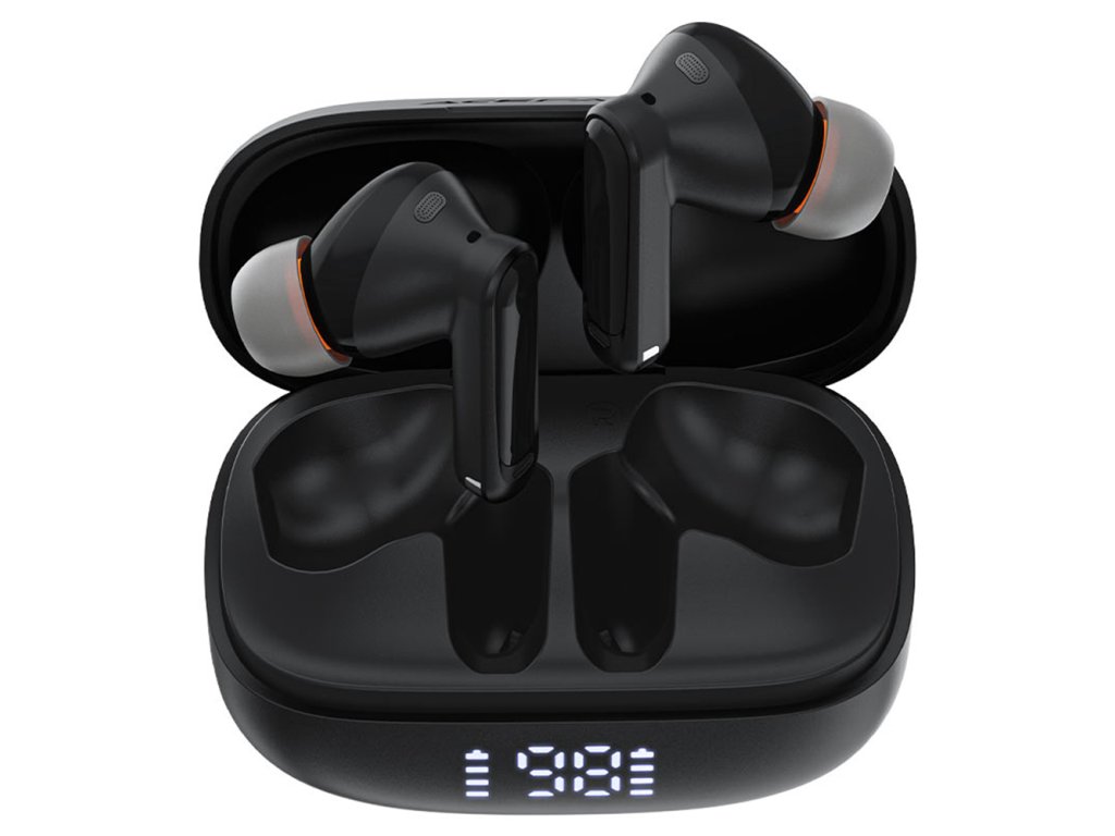 Acefast - Wireless Earbuds (W1) - Type-C, TWS, Bluetooth 5.4, Call Noise Reduction, IPX4, LED Digital Display - Black