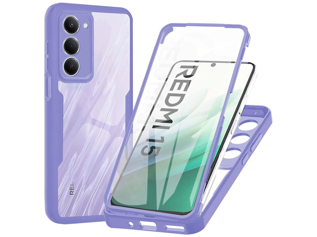 Techsuit - ColorVerse 360 Series + Screen Protector - Xiaomi Redmi 15 4G / Redmi 15 5G - Purple