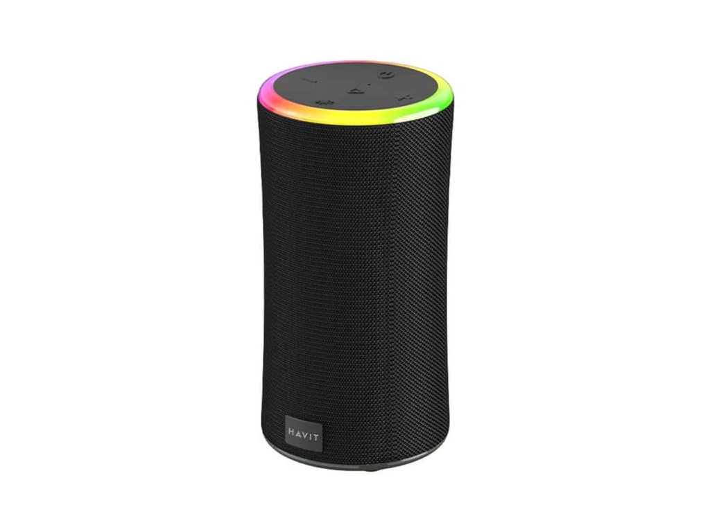 Havit - Wireless Speaker (SK833BT) - Type-C, Bluetooth 5.3, TWS, TF, USB, Hands-Free Calls, RGB Lights, IPX6, 4000mAh - Black