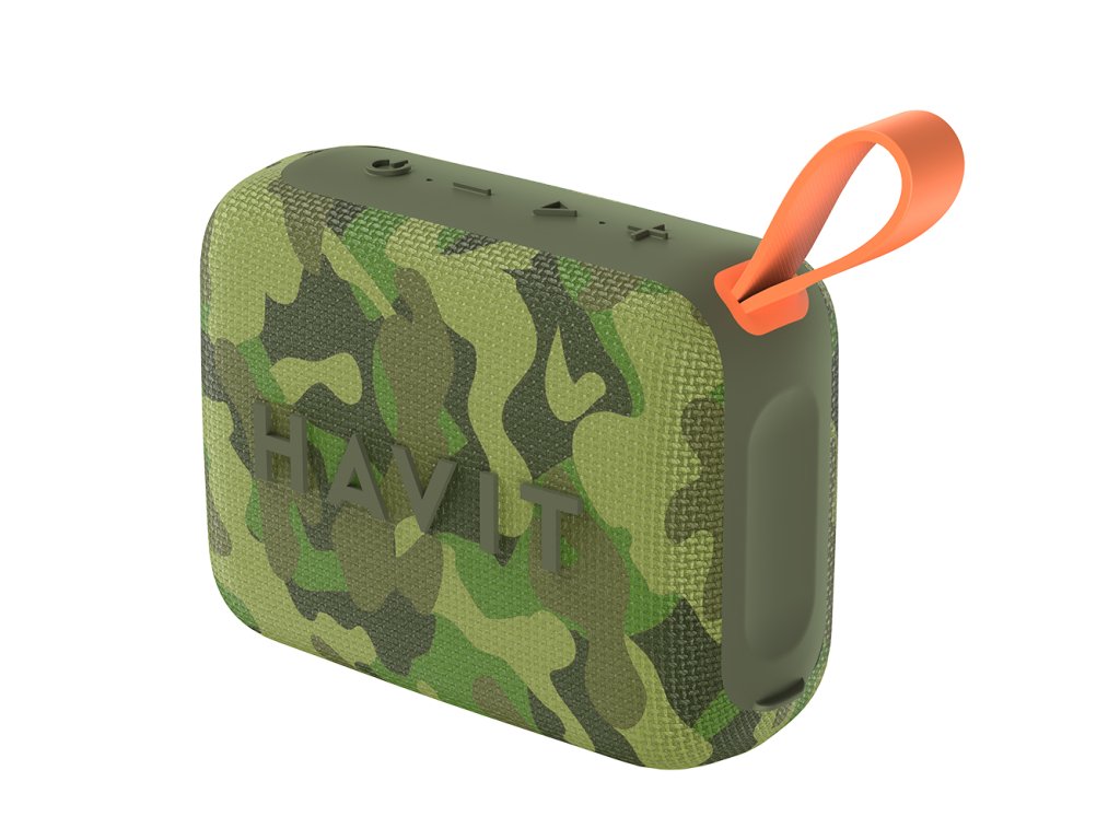 Havit - Bezdrôtový reproduktor, USB‑C, Bluetooth 5.4, TWS, TF, FM, USB, hands‑free hovory, IPX5, 1200mAh - maskáčový